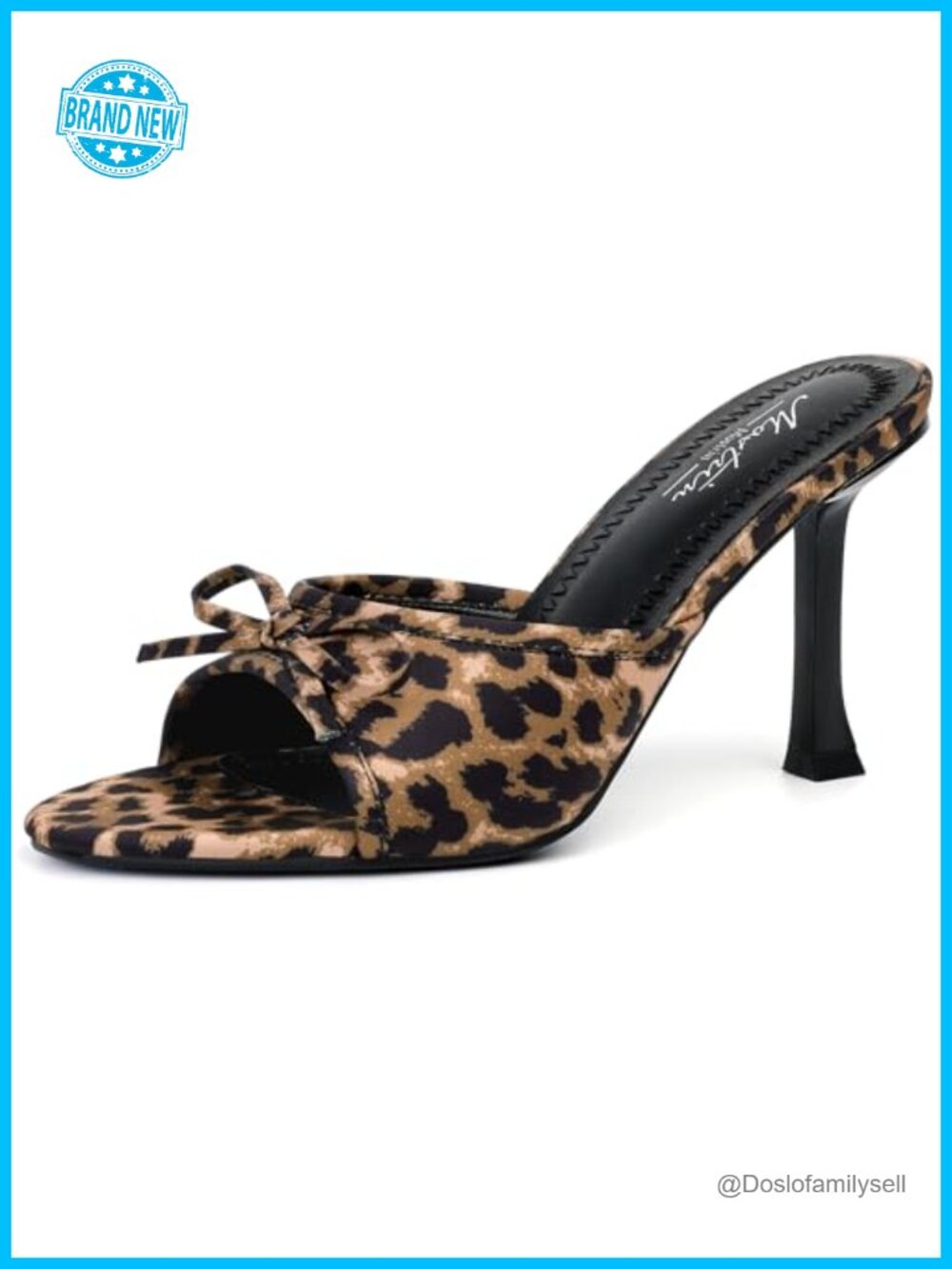 Kitten Heel Mules with Bow Round Toe Slip On Backless Heels